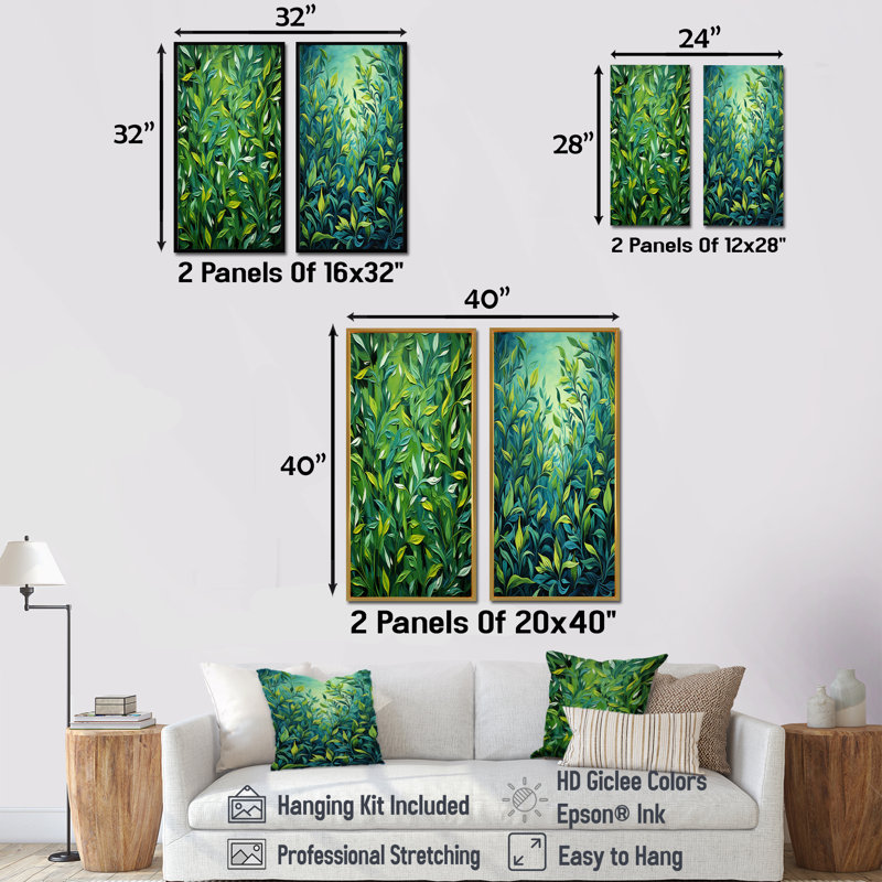 Ensemble de salon Herbs Tarragon Tales IV - Herbs Wall Art, Cadre flottant blanc, H 32 po x l 33 po