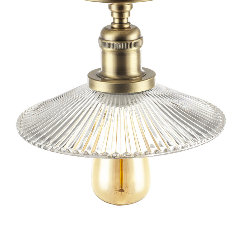 Semi Flush Mount, Antique Brass