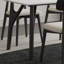 White + Black Rectangular Sintered Stone + Solid Wood Dining Table-125216993-125216994