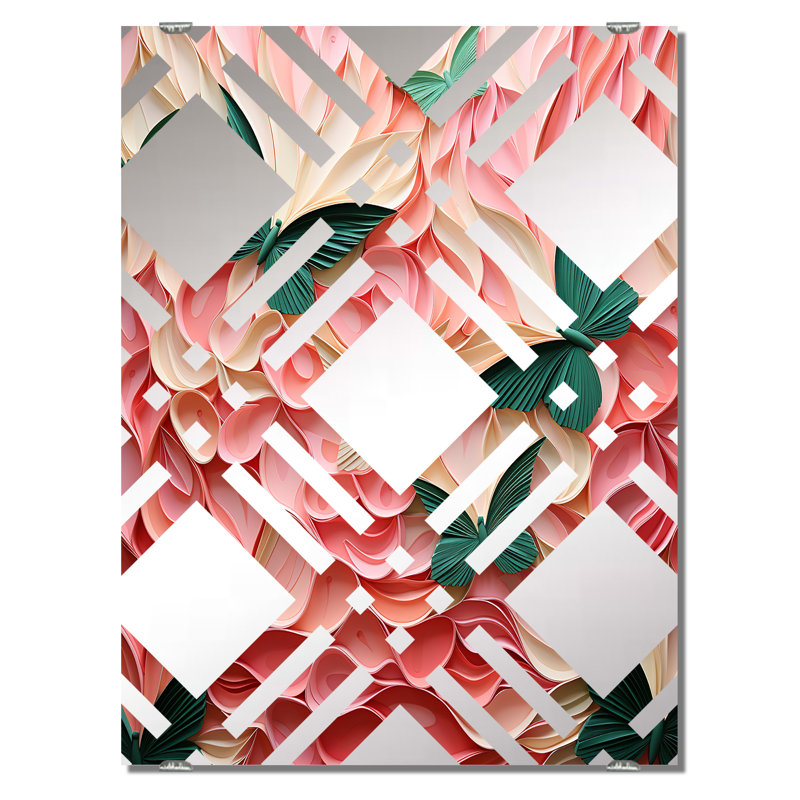 Masalsky - Grand miroir mural papillon MIR138565, 32 po x 24 po