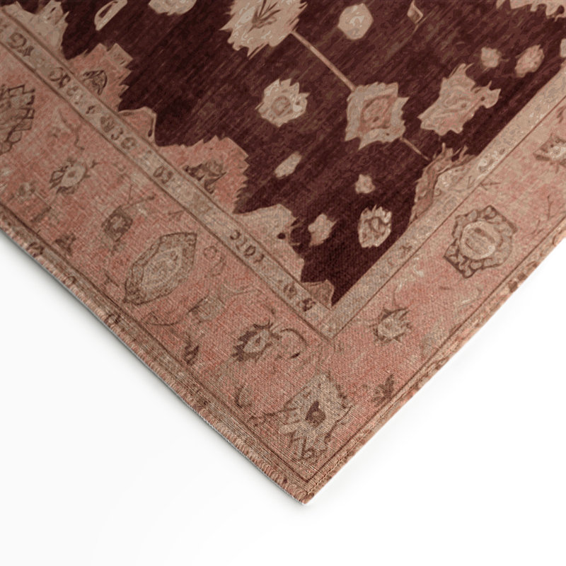 Tapis intérieur et extérieur brun Overdyed, Rectangle 5 pi x 7 pi