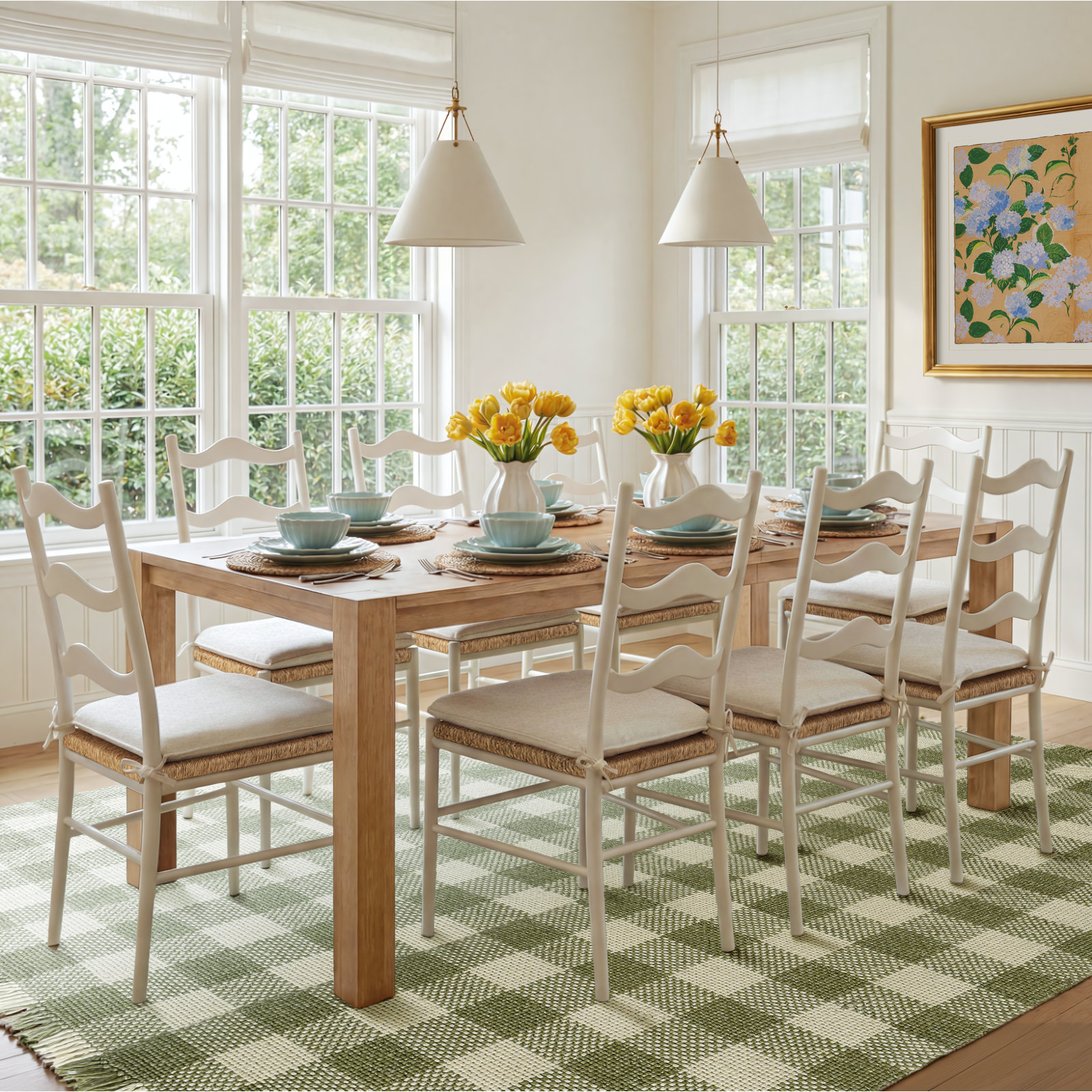 Rosalie 84" Extendable Oak Dining Table