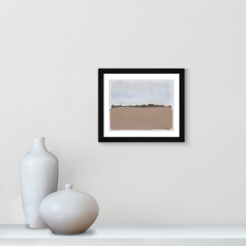 Neutral Desert Plains By Filippo Loco - Single Picture Frame Print, Black Framed, 15" H x 13" W x 0.75" D