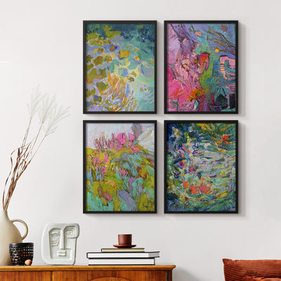 Clean Contour III Framed Print - Set of 4