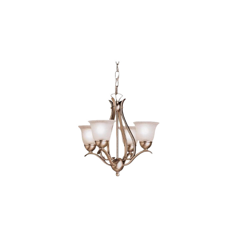 Lustre empire à 4 lumières Dover, Nickel brossé