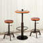 Ineson Pine Round Solid Wood Top Metal Base Dining Table-1873505068-1873505069