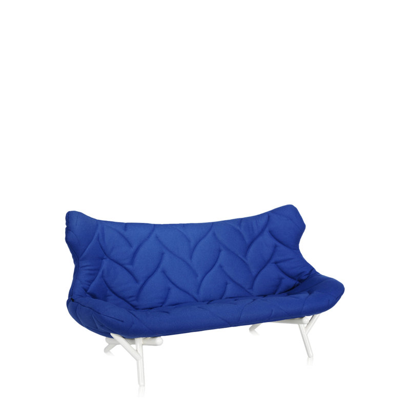 Foliage Loveseat, White, Taupe Velvet