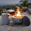 Table de foyer au propane en forme de bol de 50 000 BTU pour terrasse avec réservoir dissimulé