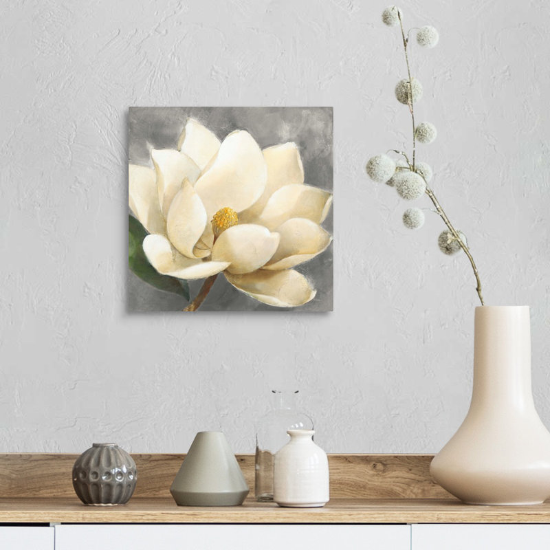 Art mural sur toile Magnolia Blossom, Toile tendue, H 12 po x l 12 po x P 1,25 po