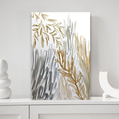 «Whispering Reeds», art abstrait moderne paysage côtier biologique