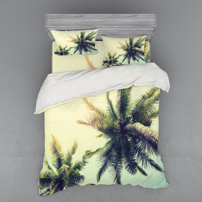 Ensemble de housse de couette palm tree