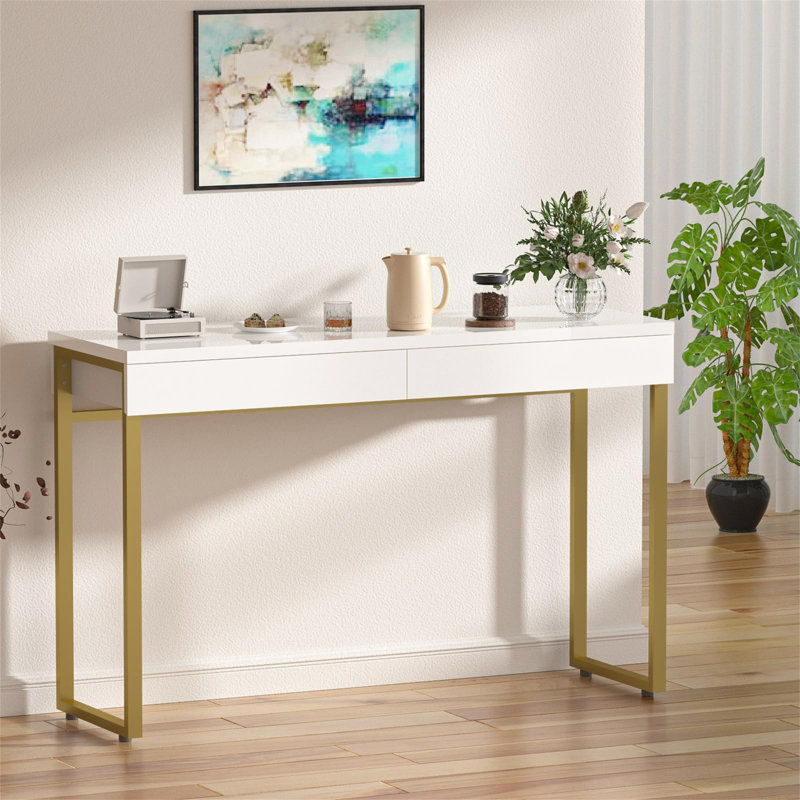 Calis Dressing Table, White/Gold