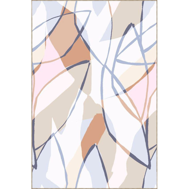 Tapis tissé à motif de bordures à bordure tissée lavable à la machine, Sous-tapis carré 3 pi 3 po inclus
