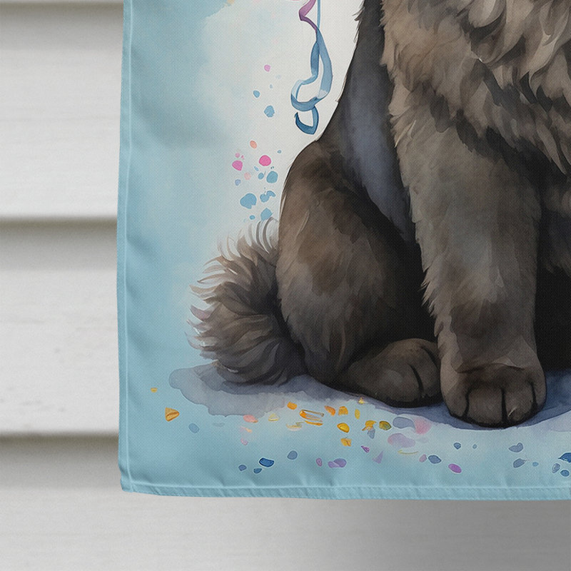 Drapeau «Happy Birthday House», Chow-chow noir