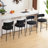 25" Upholstered Modern Counter Height Bar Stools with Curved Back and Metal Frame-1558840256