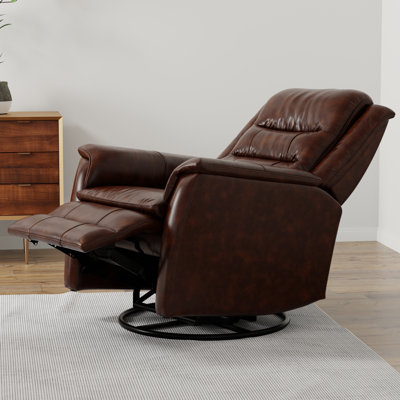 Fauteuil inclinable et pivotant avec repose-pieds manuel