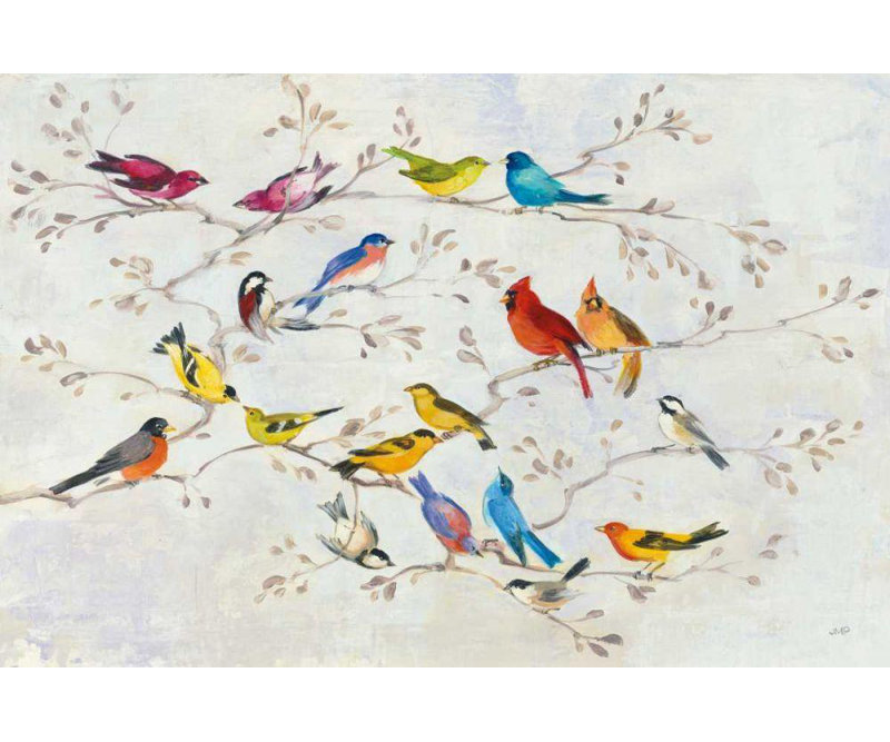 Art sur toile tendue avec galerie Red Barrel Studio® Purinton, Julia: A Little Bird Told Me 45733, H 28 po x l 40 po