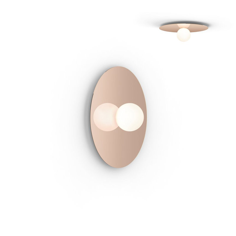 Bola Flush Disc, Rose Gold, 6.5" H x 18" W x 18" D