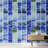 Geometric Wallpaper Abstract Removable Blue Wall Double Roll