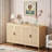 4-door Sideboard With Rattan Decoration And Adjustable Shelf