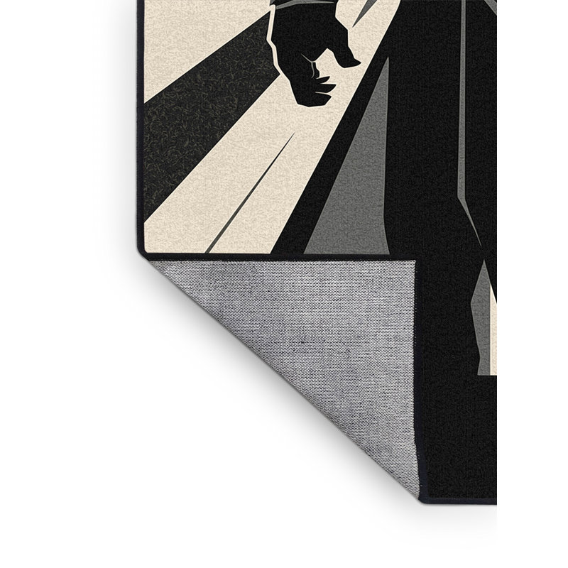 Tapis géométrique moderne élégant et lavable à la machine Warmley Orc, 5 x 7