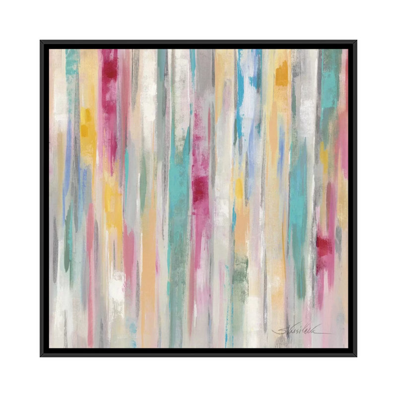 « spring window », reproduction d’art sur toile tendue, H 18 po x l 18 po x P 1,5 po, Toile avec cadre noir, Pas de tapis