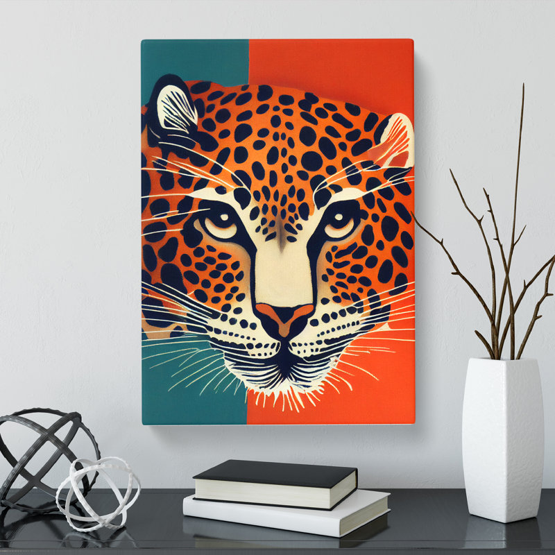 Leopard Ornament - Wrapped Canvas, 76cm H x 50cm W x 3cm D