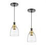 Luminaire suspendu à 1 lumière avec abat-jour réglable en hauteur