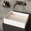 Montauk 17" L x 13" W x 5" H Matte White Handmade Rectangular Vessel Bathroom Sink