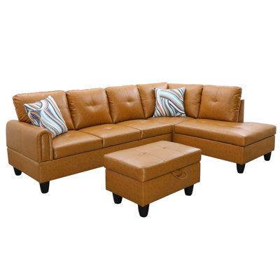Jayzen 3 - Piece Vegan Sectional