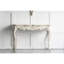Console blanchie à la chaux, pieds Queen, couloir, bois de sapin, style épuré, salon, chambre.