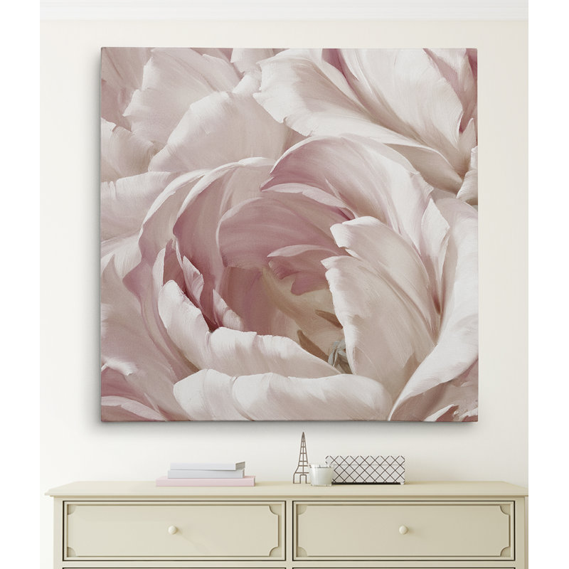 Wallach intime rosé - imprimé, H 40 po x l 40 po x P 1,5 po, Toile tendue