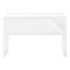 Bureau d'ordinateur, bureau personnel, ordinateur portable, tiroirs de rangement, L 48 po, travail, stratifié blanc brillant, contemporain, moderne