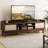 Bay Isle Home™ Wooden Tv Stand For Tvs Up To 65" With Storage Adjustable Shelf & Sliding Doors Walnut