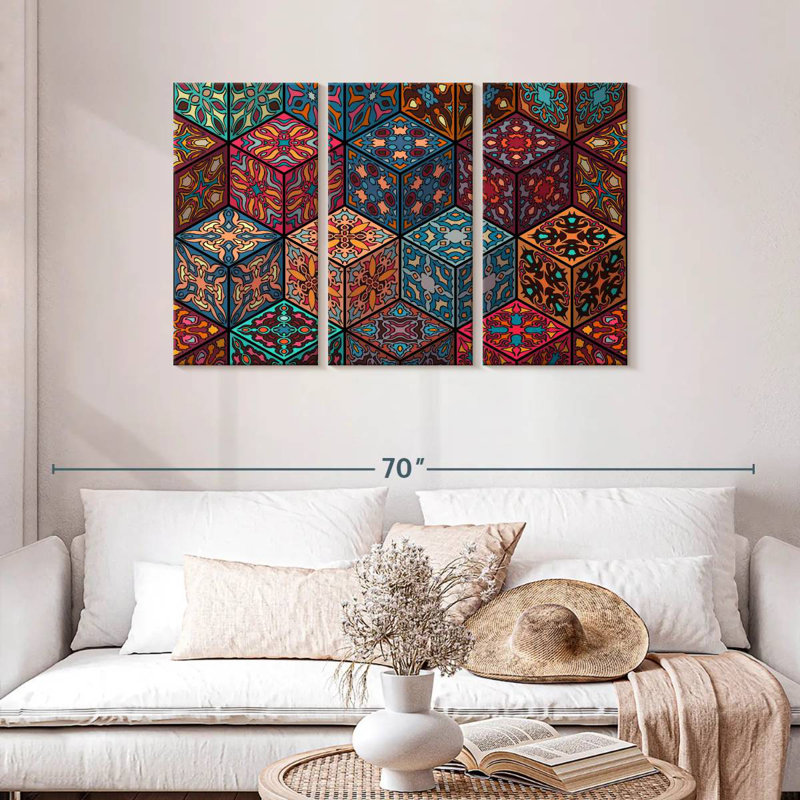 Cubes de mandala Kerner, H 28 po x l 45 po