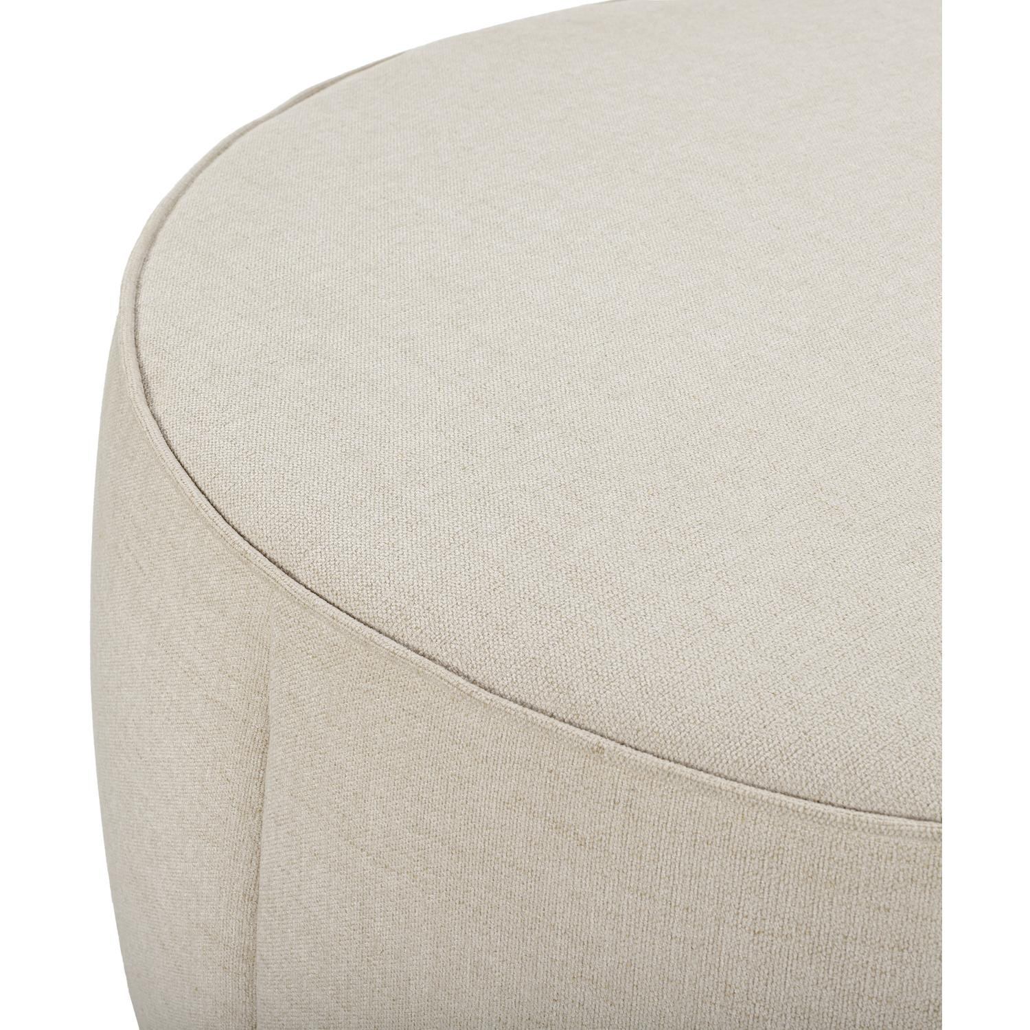 Alexandria 36" Ottoman, White Polyurethane/Polyester
