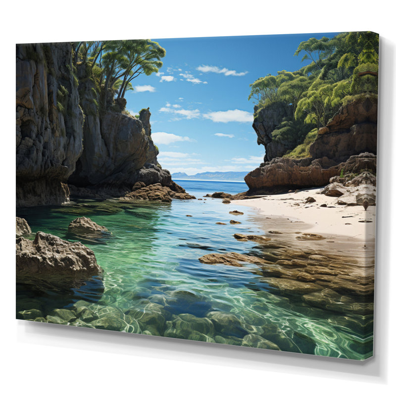 Allanna Beach Rocky Retreat II - impression, Toile tendue, H 34 po x l 44 po x P 1,5 po