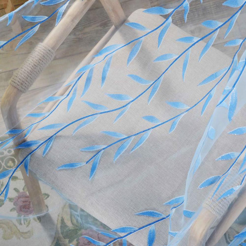 Altino Semi Sheer Curtain Single Panel, 39" W x 78" L, Blue