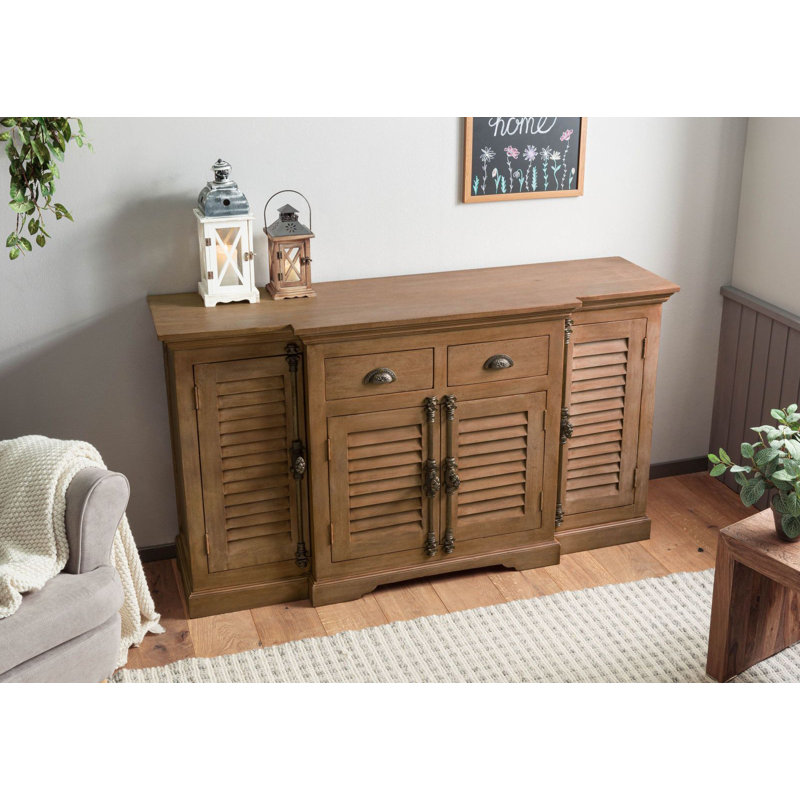 Toulouse 160cm Solid Wood Sideboard, Beige Oiled