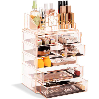 Sorbus Medium Makeup Organizer Set with 7 Drawers and Top Shelf