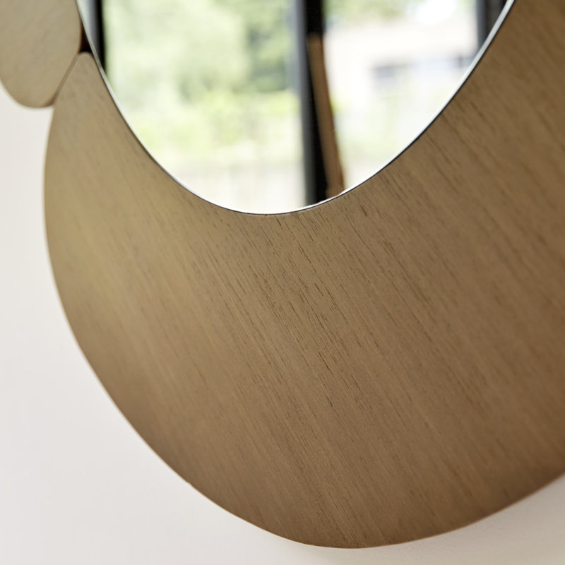 Sara Solid Wood Mirror, Natural Wood
