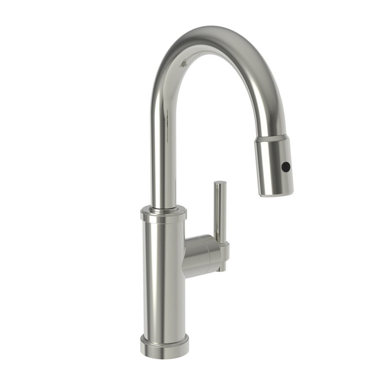 Seager Single Handle Pull Down Bar Faucet, Antique Copper