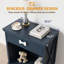 Petite armoire de rangement rétro avec lumière DEL et lit pour animal de compagnie, litière cachée pour chat avec tiroir et espace semi-ouvert