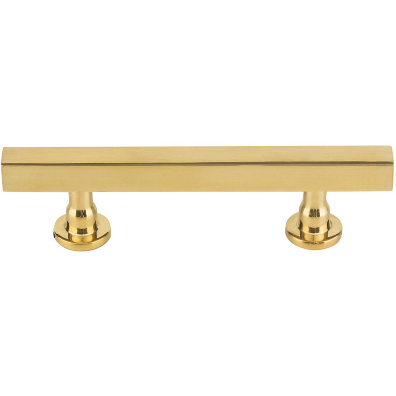 Dante Bar Pull, Unlacquered Brass, 3"