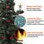 Arbre de Noël artificiel 4 pi avec base creuse, mini sapin de Noël pré-éclairé avec 8 modes de lumières DEL pour la décoration de Noël