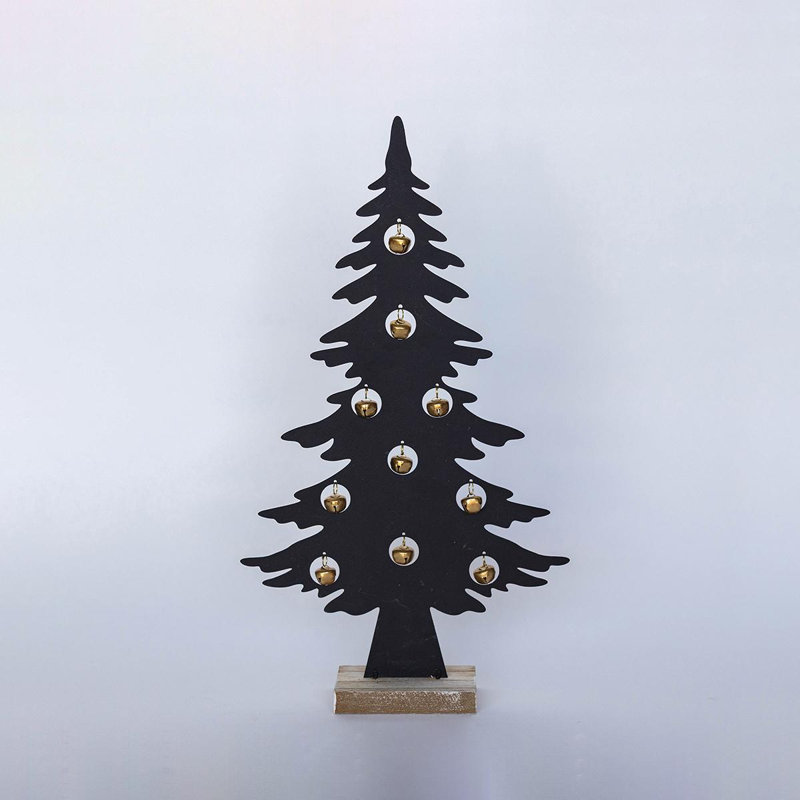 Figurine arbre avec boule de Noël, H 8,75 po x l 5,5 po x P 1,75 po