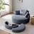 Dashton Upholstered Barrel Chair with Ottoman-756477091