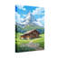 Scène et paysage urbain, chalet de montagne de Jungfrau, impression de paysage suisse