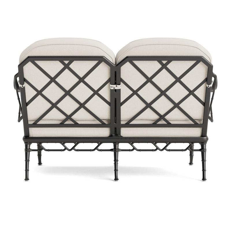 Calcutta Outdoor 2 - Seat Loveseat, Fusion Natural, Textured Pewter