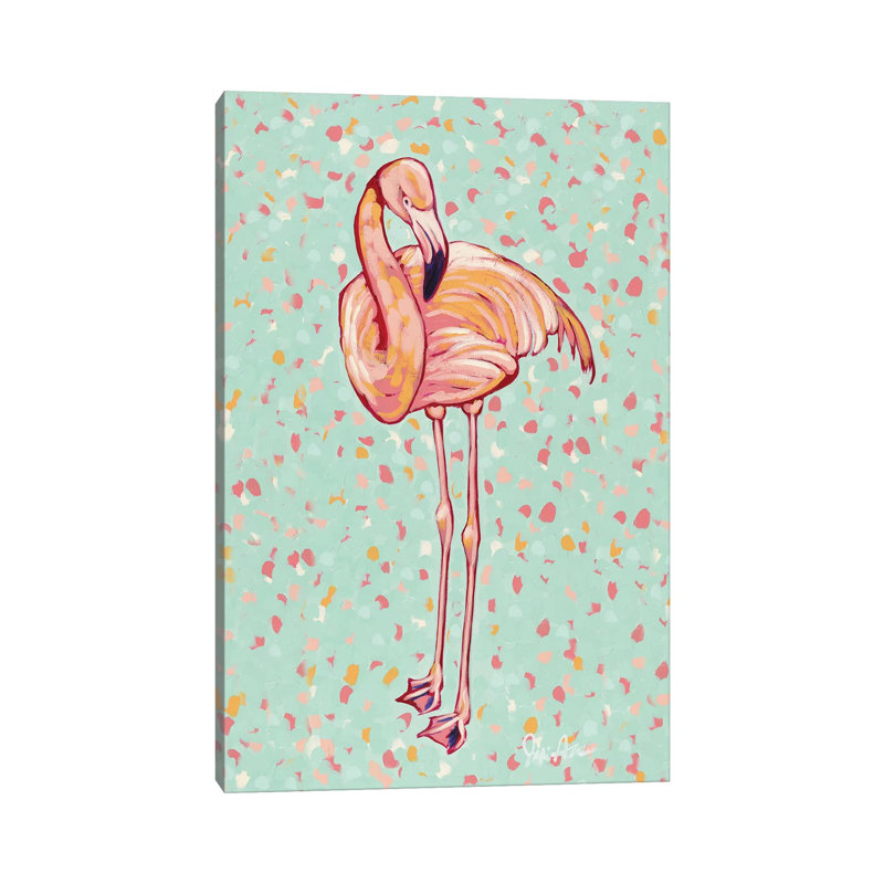 Flamingo Portrait I by Jodi Augustine - Wrapped Canvas Painting, 101.6 cm H x 66.04 cm W x 3.175 cm D